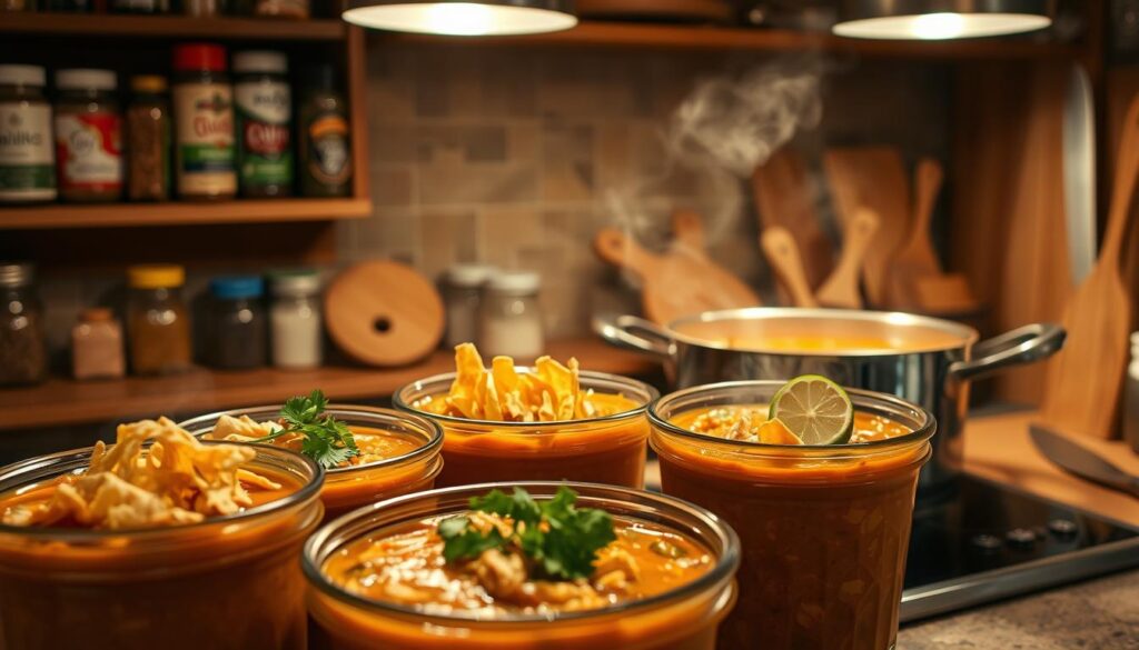 Storing Spicy Chicken Tortilla Soup