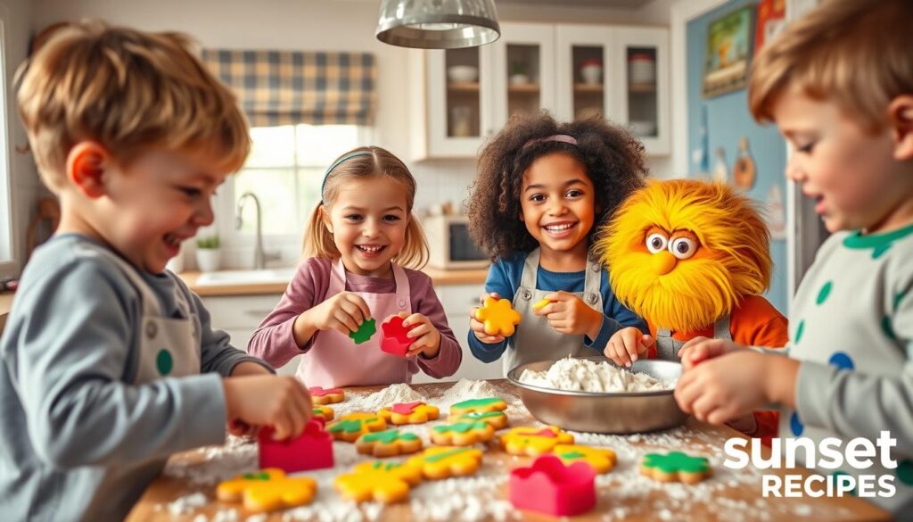 Children Baking Lorax Cookies