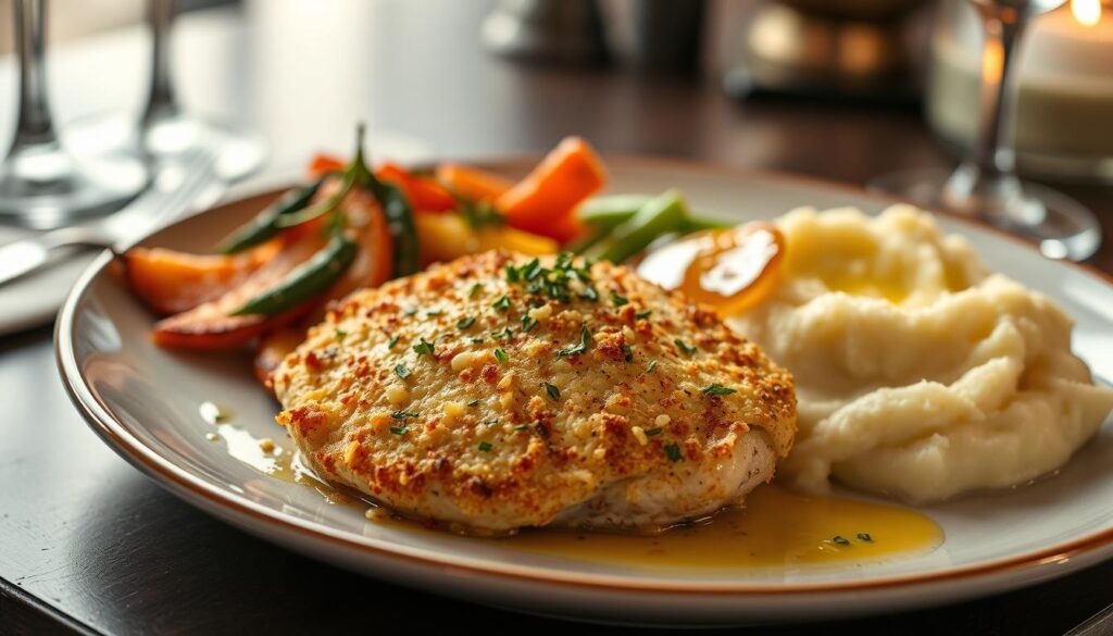 Parmesan Crusted Chicken Plating