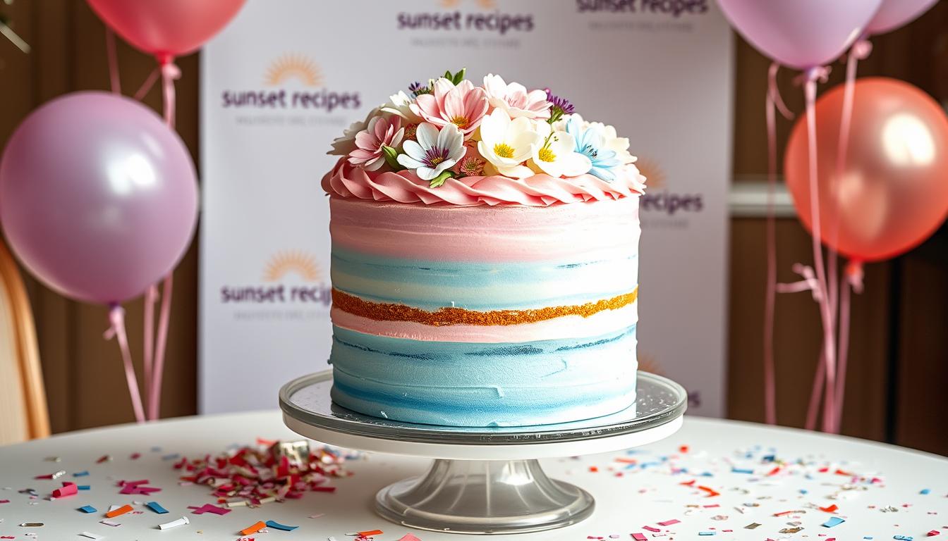 gender reveal cake