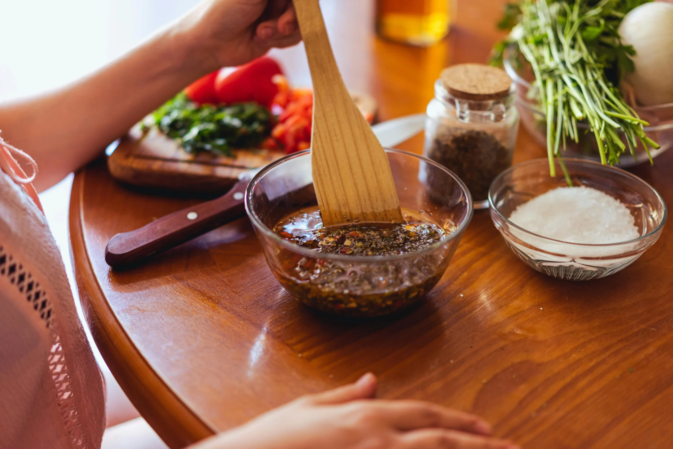 A vibrant spread of ingredients for Mexican chicken marinade, including spices, lime, and herbs.