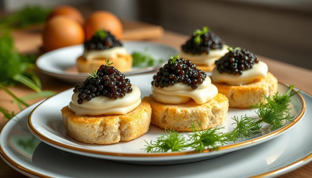 recipe crumpets with caviar